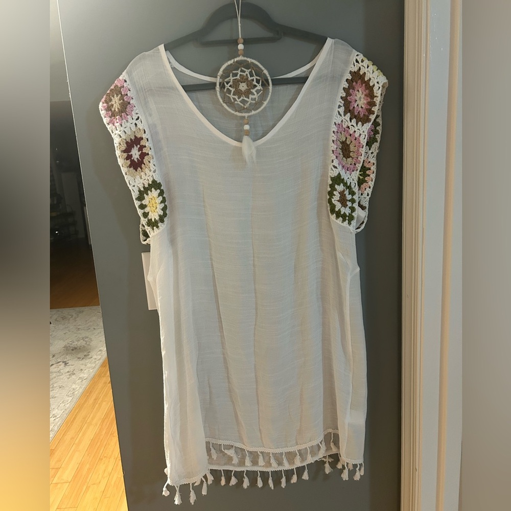 Swims White Sleeveless V-Neck Coverup